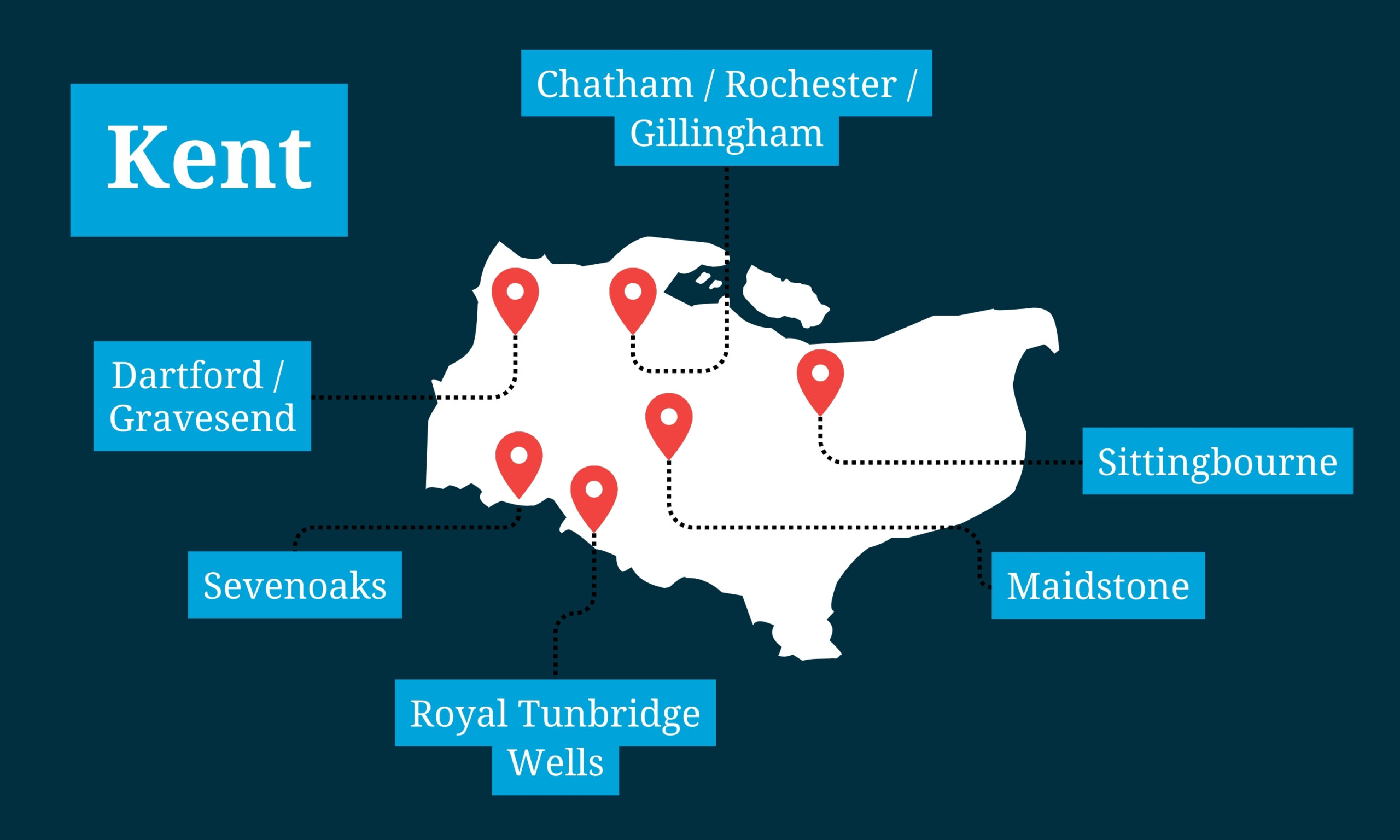 Kent Notaries locations map.